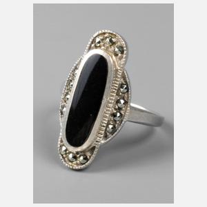 Silberring Art déco