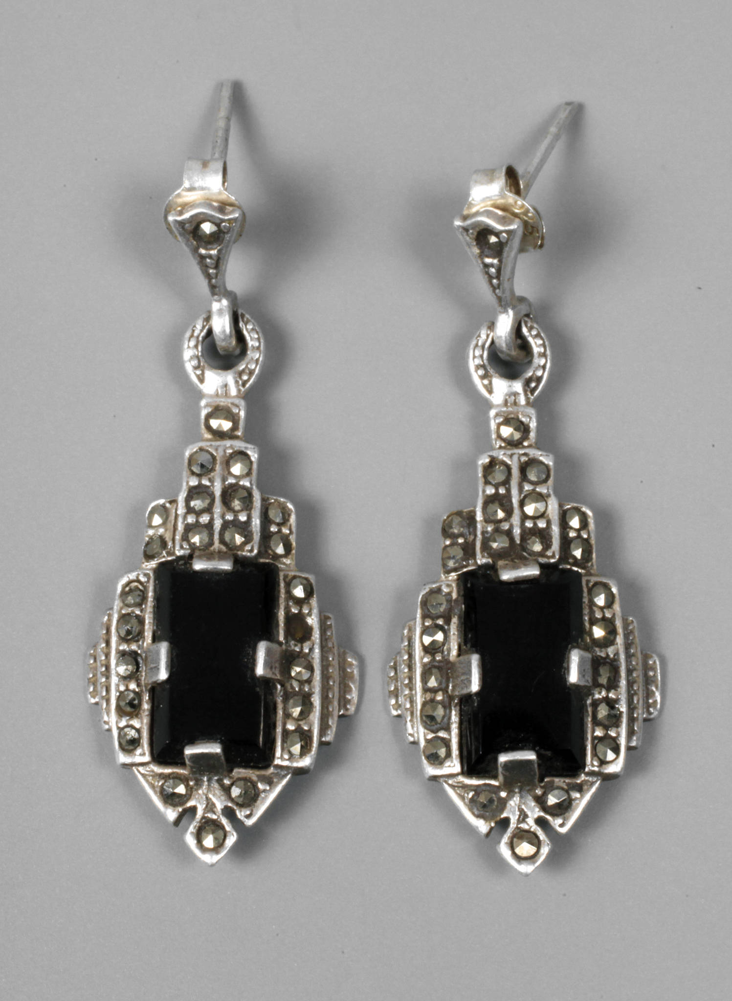 Paar Ohrstecker Onyx