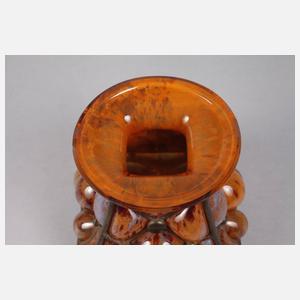 Daum Nancy Buckelvase mit Eisenmontierung