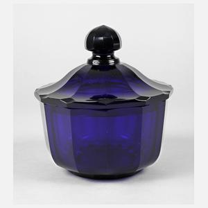 Deckeldose Kobaltglas