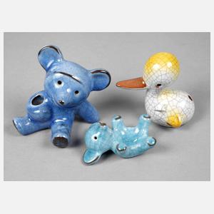Walter Bosse drei Tierfiguren