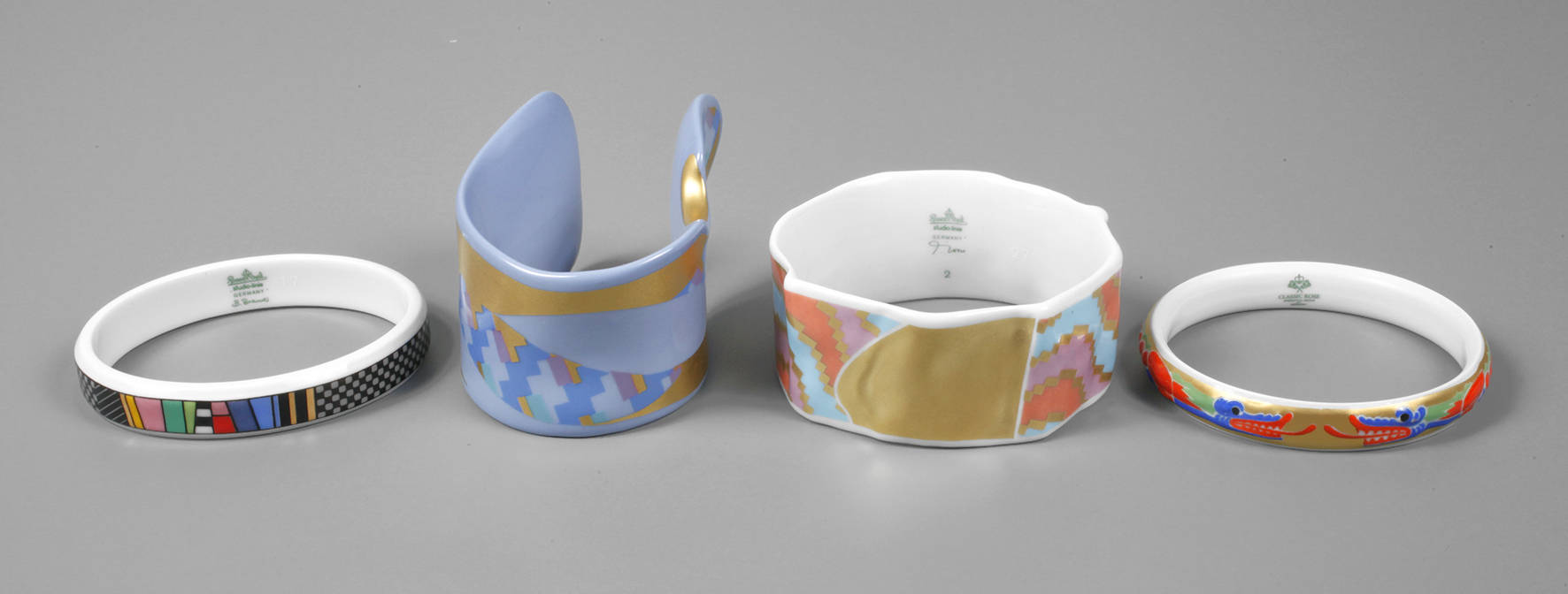 Vier Armreifen Rosenthal Porzellan