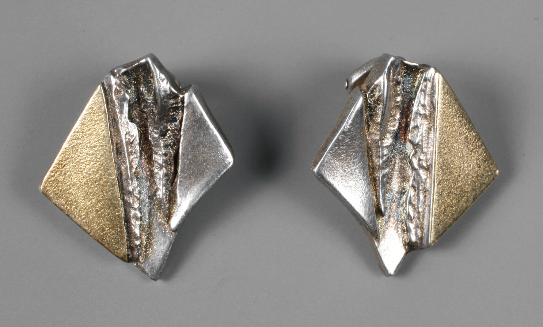 Paar Design-Ohrclips Silber