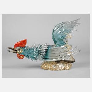 Murano Tierfigur Hahn