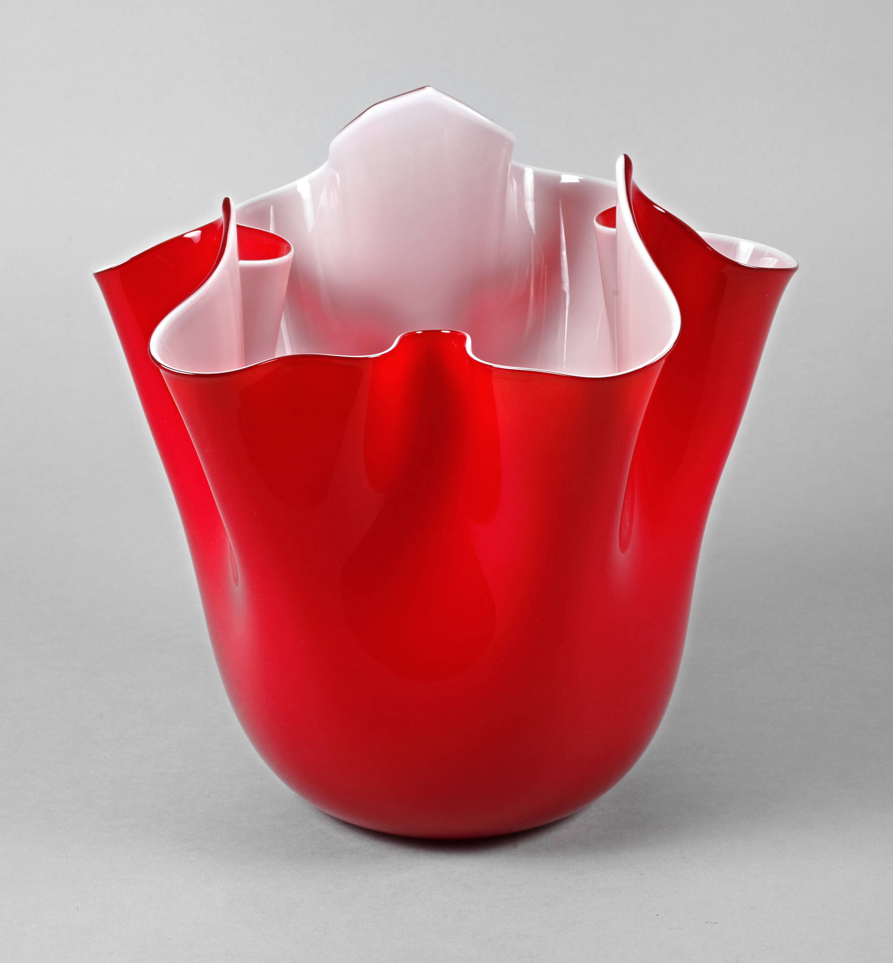 Murano große Fazzoletto-Vase