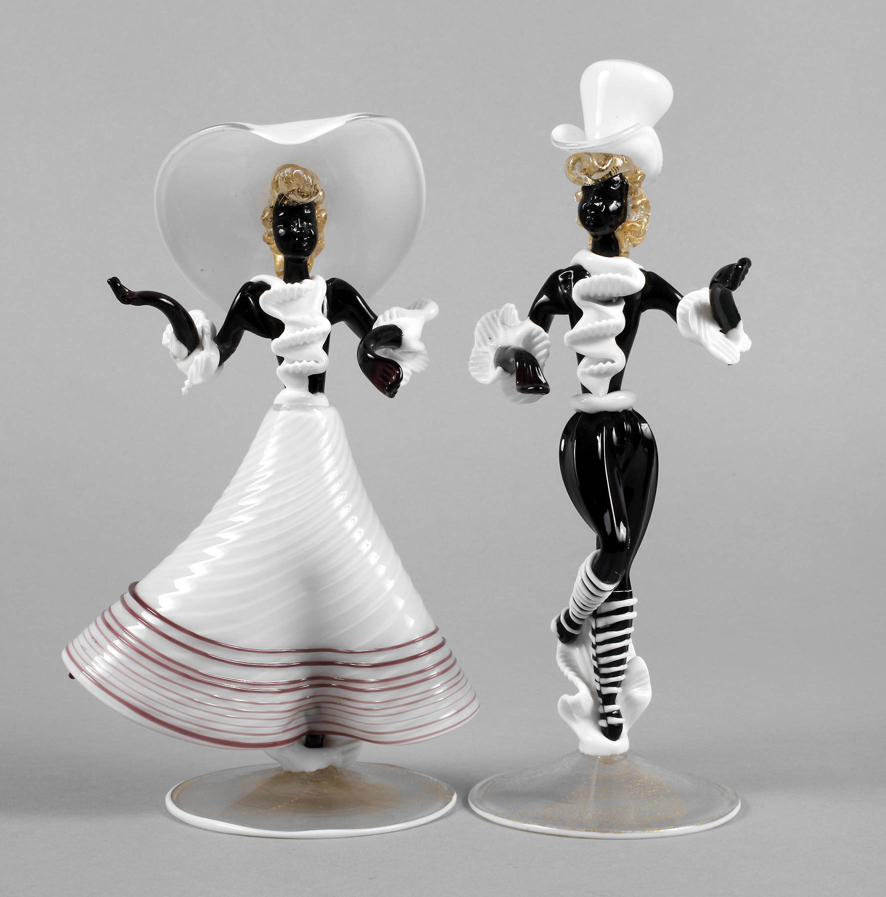 Murano zwei venezianische Karnevalsfiguren