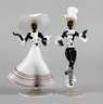 Murano zwei venezianische Karnevalsfiguren