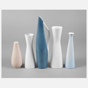 Rosenthal/Bauscher fünf Vasen