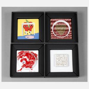 Rosenthal vier Jahreselement-Kacheln