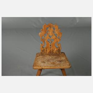 Bäuerlicher Brettstuhl