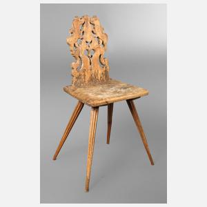 Bäuerlicher Brettstuhl