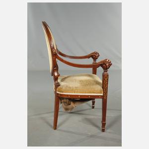 Paar klassizistische Armlehnsessel