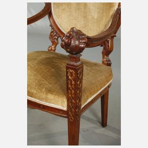 Paar klassizistische Armlehnsessel