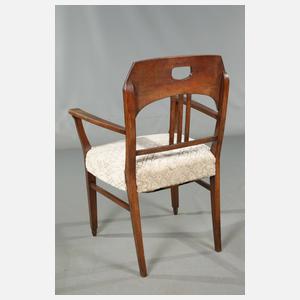 Paar Armlehnsessel und sechs Stühle Dresden