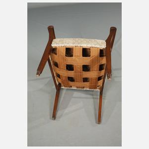 Paar Armlehnsessel und sechs Stühle Dresden