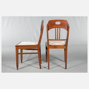 Paar Armlehnsessel und sechs Stühle Dresden