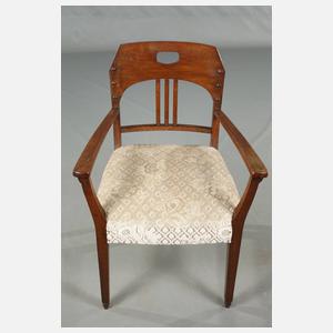 Paar Armlehnsessel und sechs Stühle Dresden