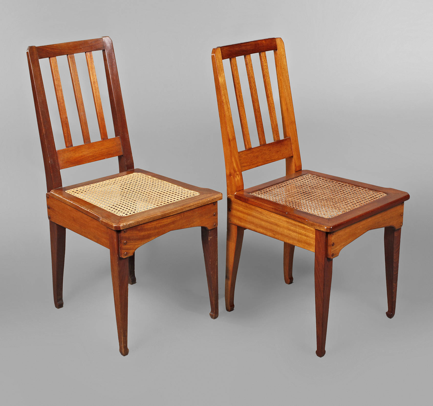 Richard Riemerschmid zwei Stühle Mahagoni