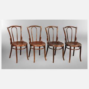 Vier Kaffeehausstühle