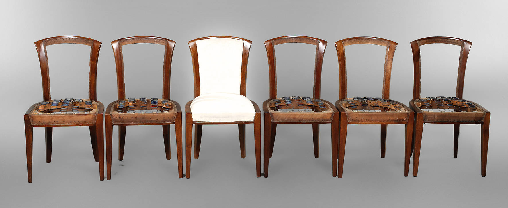 Sechs Art déco-Stühle