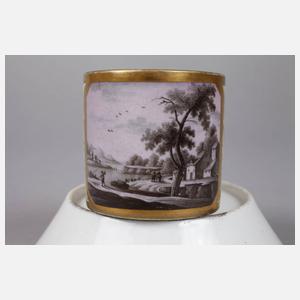 Ansichtentasse Biedermeier