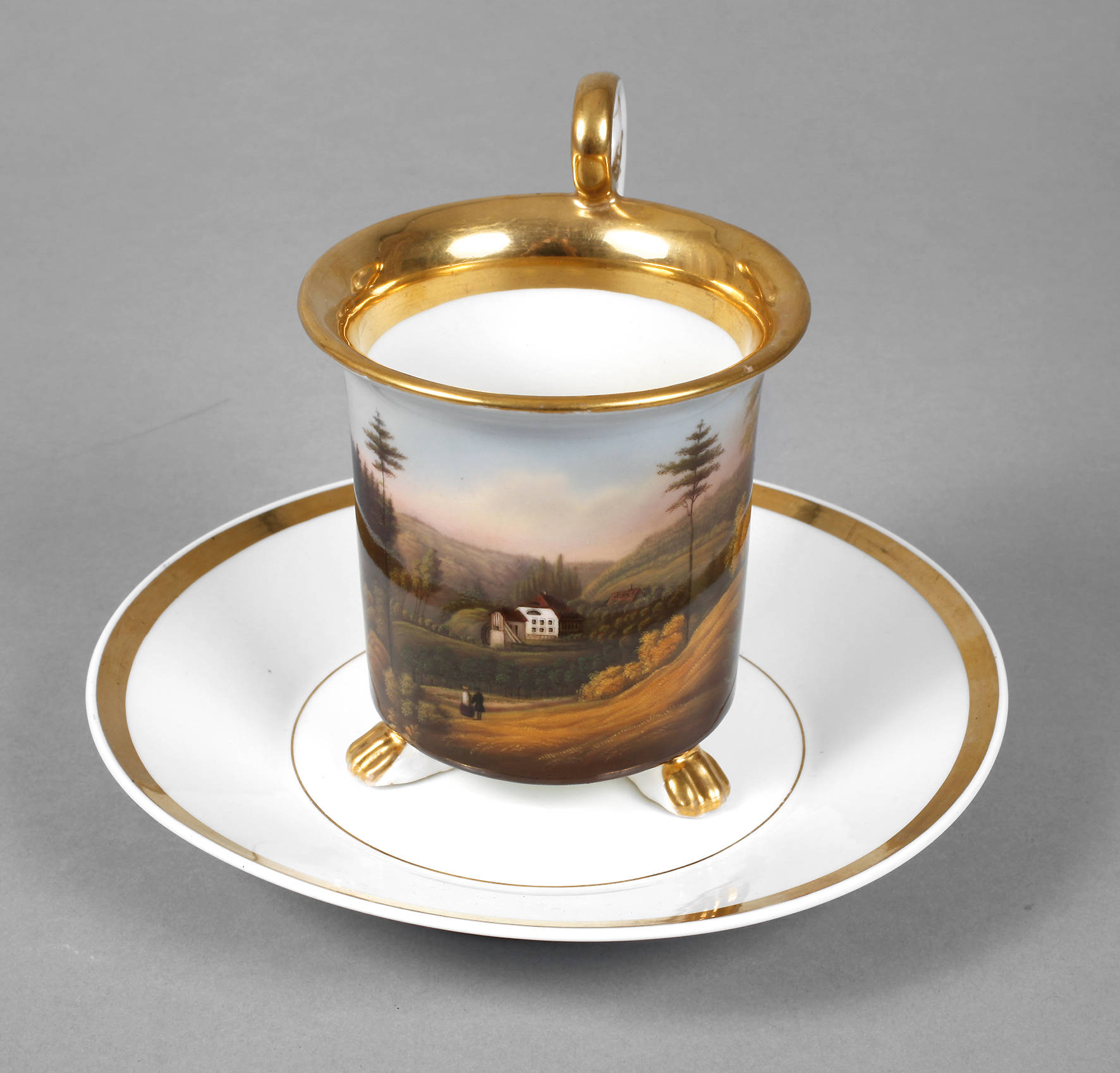 Ansichtentasse Biedermeier