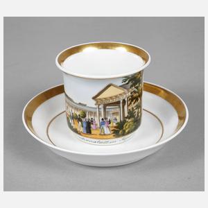 Biedermeier-Andenkentasse Teplitz