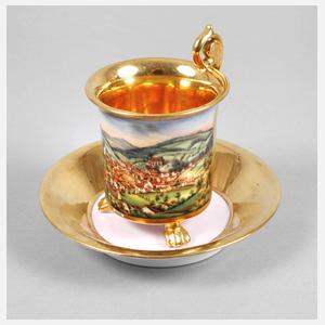 Biedermeier-Ansichtentasse Ruhla