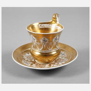 Biedermeier-Spruchtasse