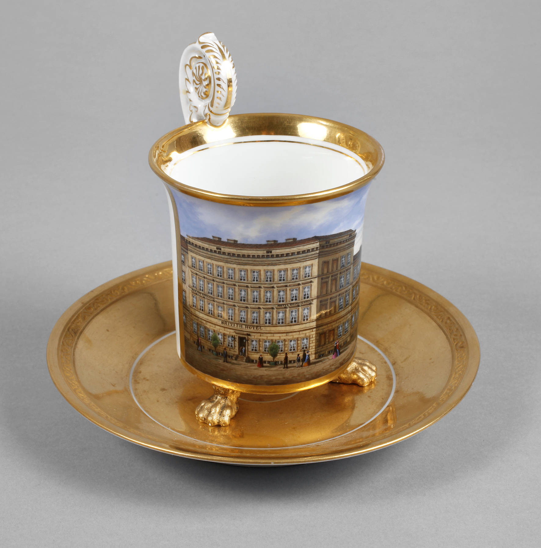 KPM Berlin Biedermeiertasse ”British Hotel”