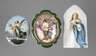 Drei Porzellanmedaillons