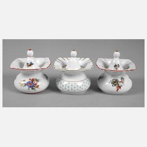 Kaestner drei Aschenbecher mit Deckeln