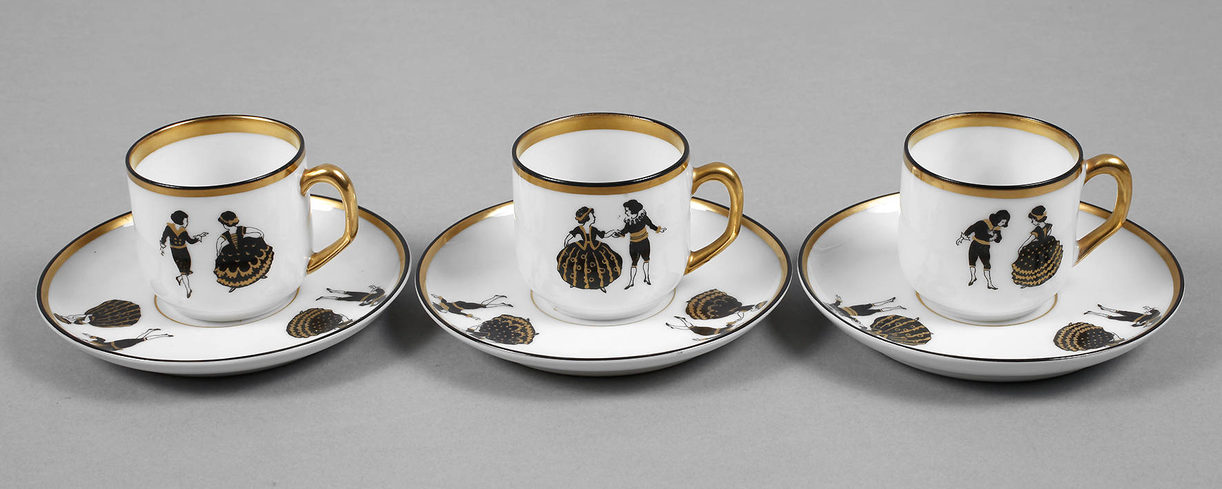 Kaestner drei Mokkatassen Schattenmalerei