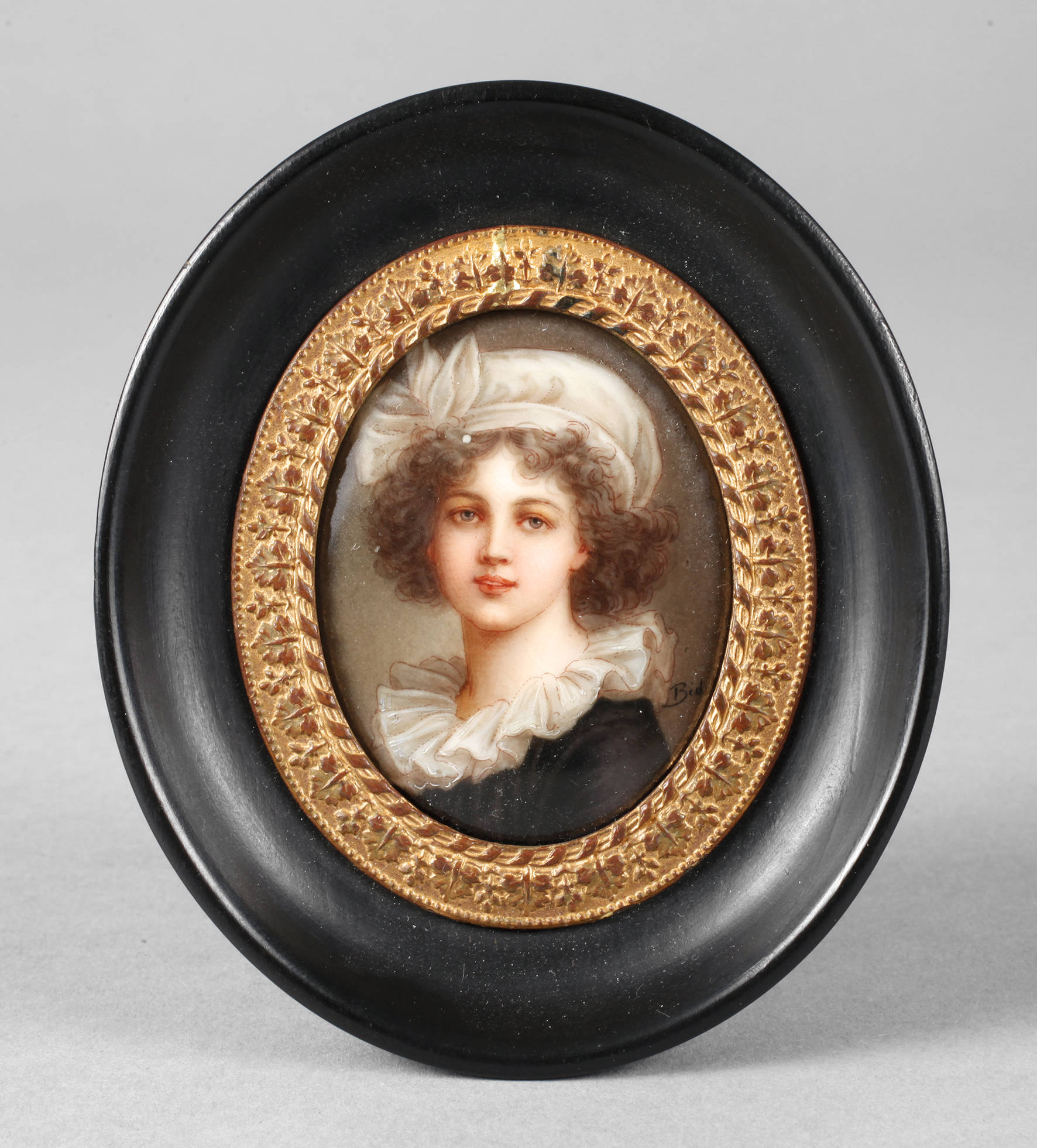 Kleine Porzellanbildplatte Madame Le Brun