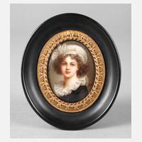 Kleine Porzellanbildplatte Madame Le Brun111
