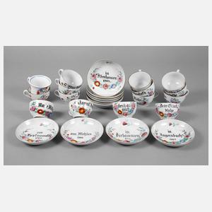 Konvolut Tassen mit Bauernmalerei