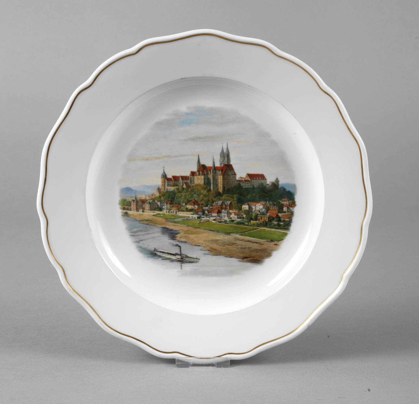 Meissen Ansichtenteller Albrechtsburg