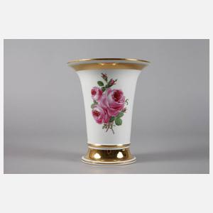 Meissen Kratervase ”Rote Rose”