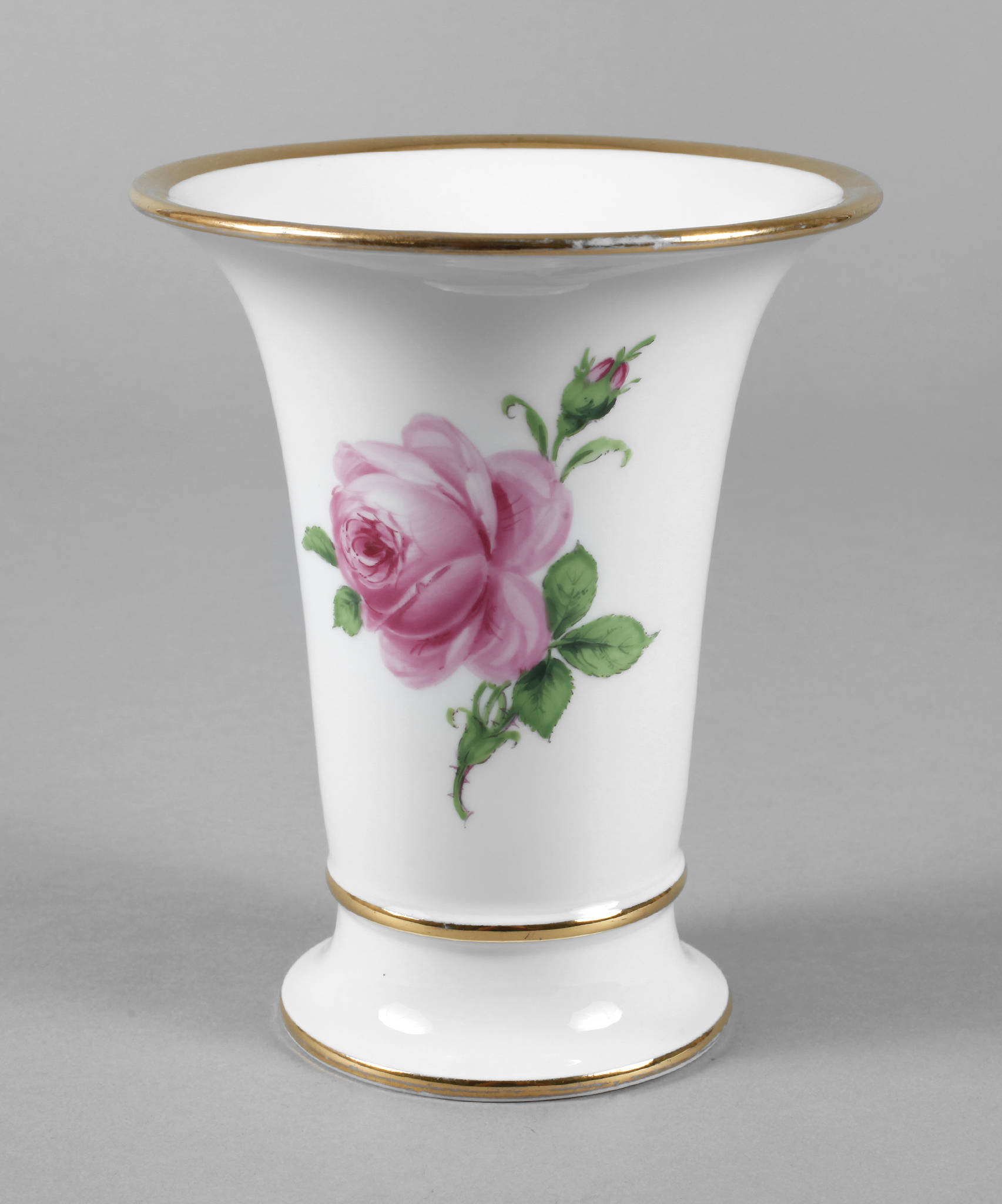 Meissen Kratervase ”Rote Rose”