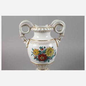 Meissen große Schlangenhenkelvase