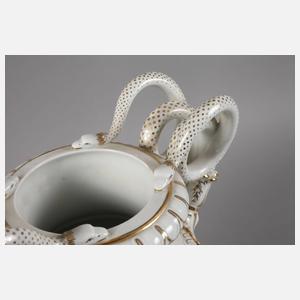 Meissen große Schlangenhenkelvase