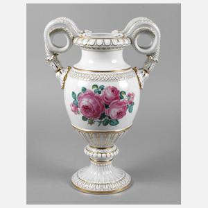 Meissen große Schlangenhenkelvase