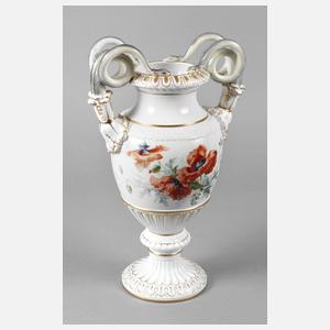 Meissen Schlangenhenkelvase Hausmalerei