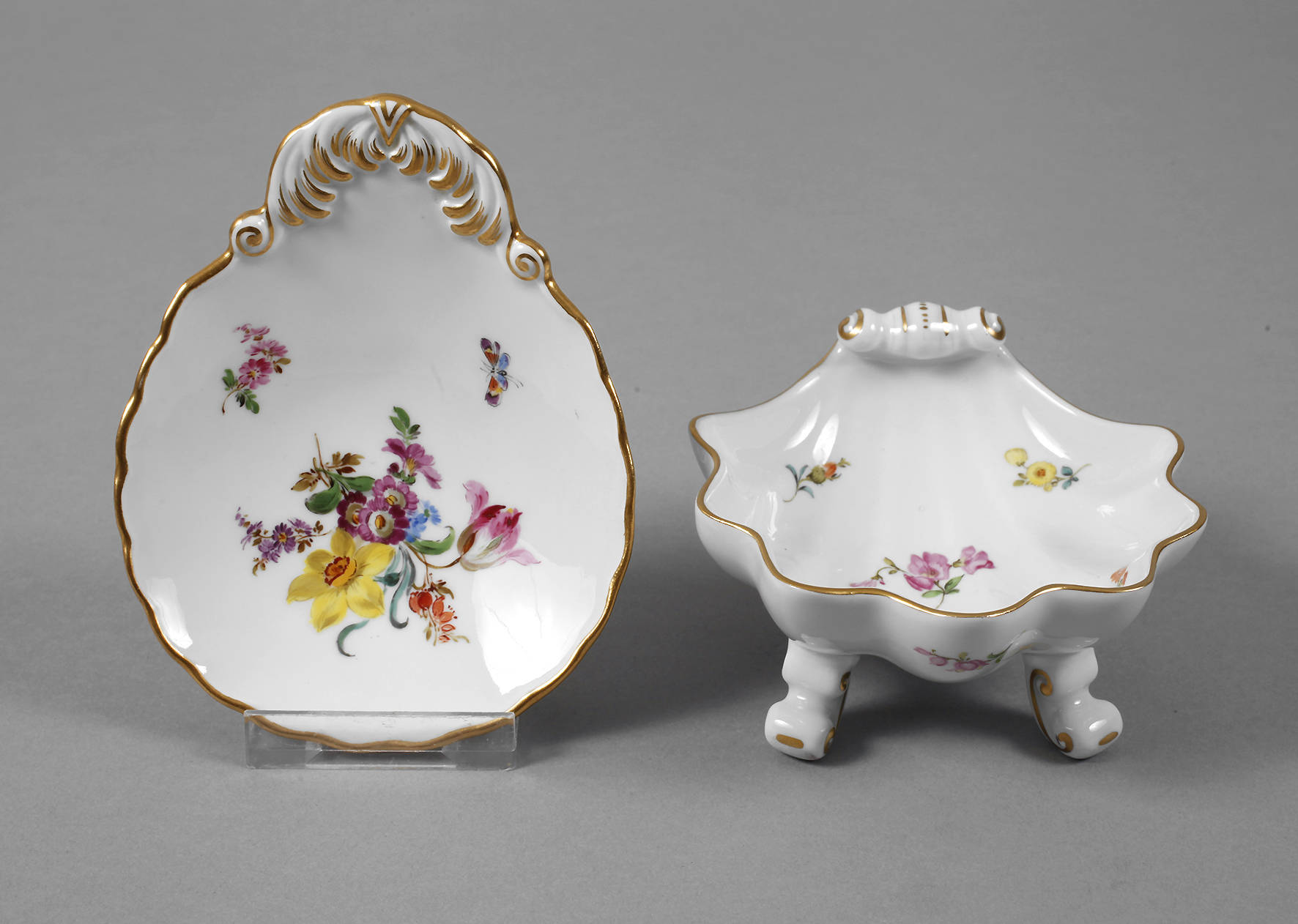 Meissen zwei Muschelschälchen