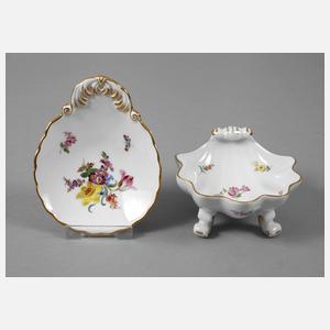 Meissen zwei Muschelschälchen