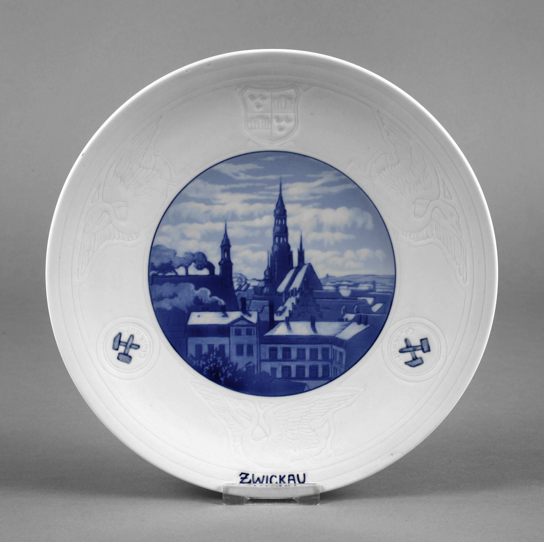 Meissen Wandteller Zwickau