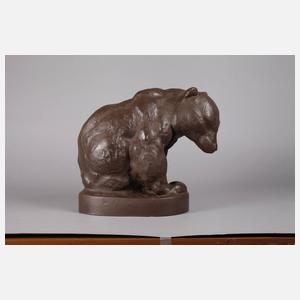 Meissen ”sitzender junger Bär” August Gaul
