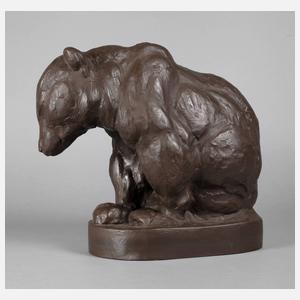Meissen ”sitzender junger Bär” August Gaul