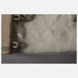 Meissen große Figur ”Bauer mit Ochsengespann”