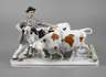 Meissen große Figur ”Bauer mit Ochsengespann”